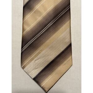 Van Heusen Necktie, Brown Sand Gradients Diagonal Stripes